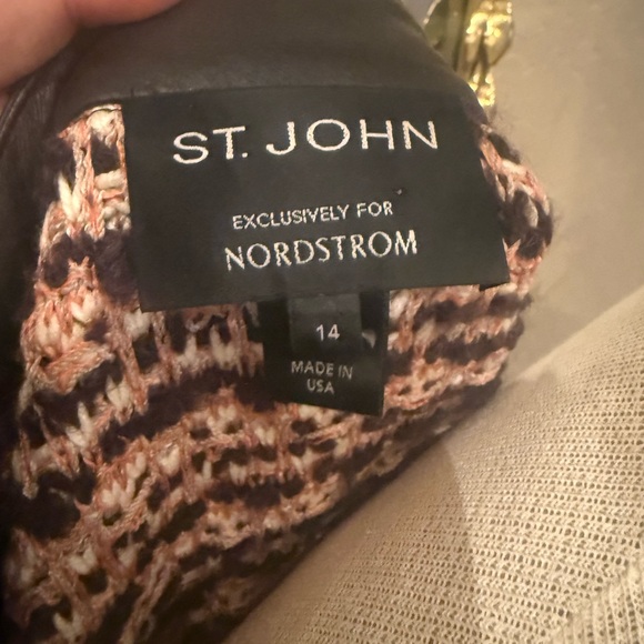 St. John Black and Cream Knit Jacket - Picture 3 of 3